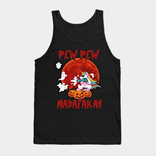 Unicorn Pew Pew Madafakas LGBT Halloween Tshirt Funny Gifts Tank Top